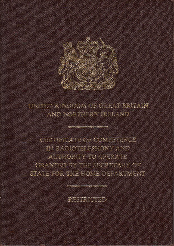 UK Marine Radio Certificate